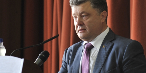 Wahlkampfauftritt von Petro Poroschenko in Lemberg / Mykola Lazarenko, n-ost