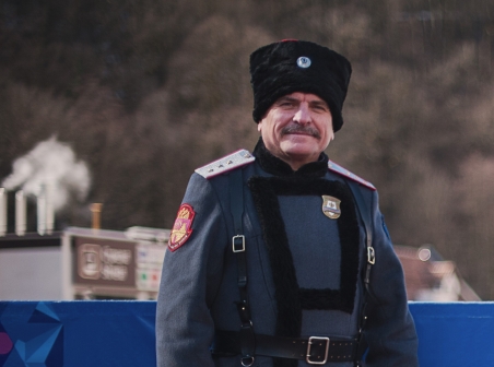 Kosaken verstärkten bereits 2014 bei den olymischen Winterspielen in Sotschi die regulären Sicherheitskräfte. / Foto: Anton Unitsyn, n-ost