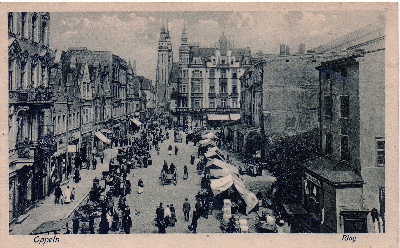 Oppeln im Jahr 1920. Die Stadt ist immer noch ein Zentrum der deutschen Minderheit in Polen. / CC BY-SA 3.0