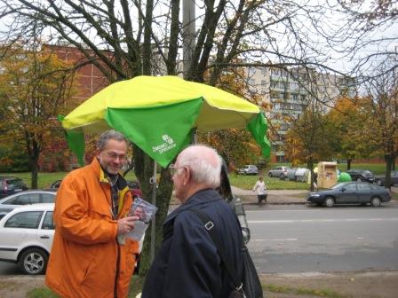 Wirbt für grüne Energie: Aktivist Linas Balsys / Birgit Johannsmeier, n-ost