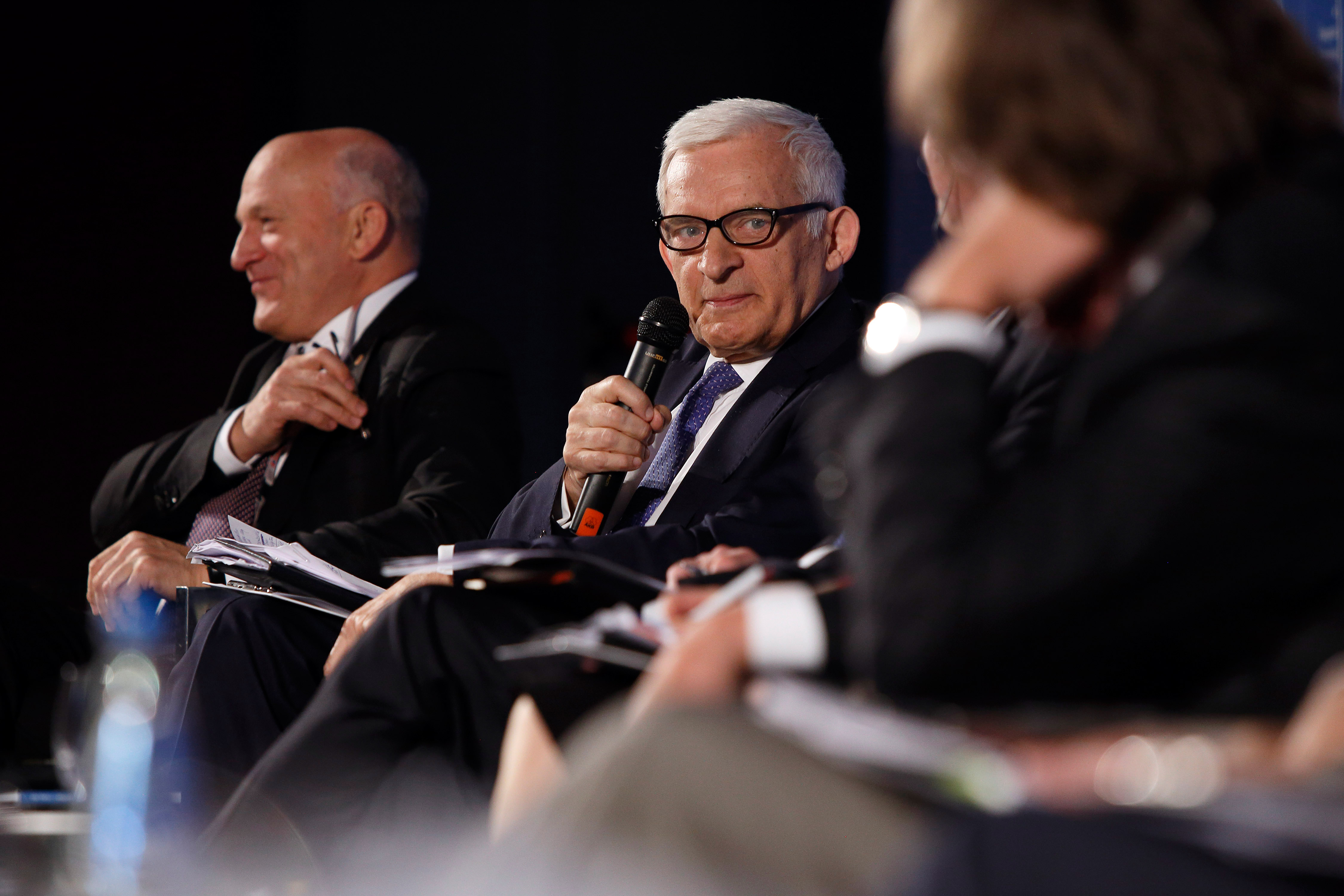 PO-Kandidat Jerzy Buzek bei einer Veranstaltung in Katowice / Andrzej Marczuk, n-ost