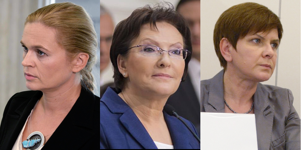 Barbara Novacka, Ewa Kopacz und Beata Szydlo kandidieren für das Amt der polnischen Regierungschefin. / Fotos: Adrian Grycuk, Platforma Opywatelska RP, Plotr Drablk CC BY-SA 3.0 CC BY-SA 2.0 CC BY 2.0 